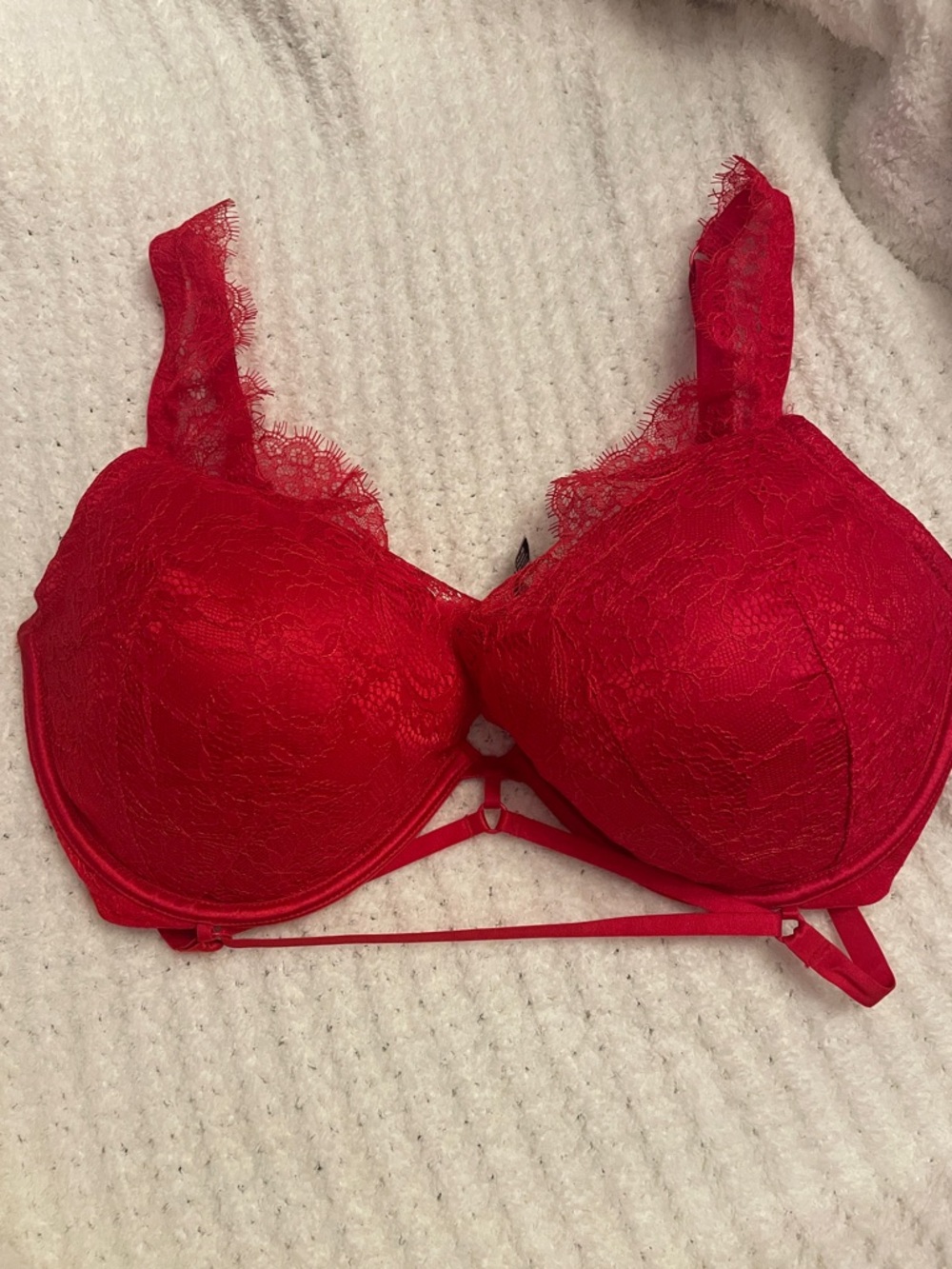 Victoria Secret Red Lace no padding with Strappy Detail